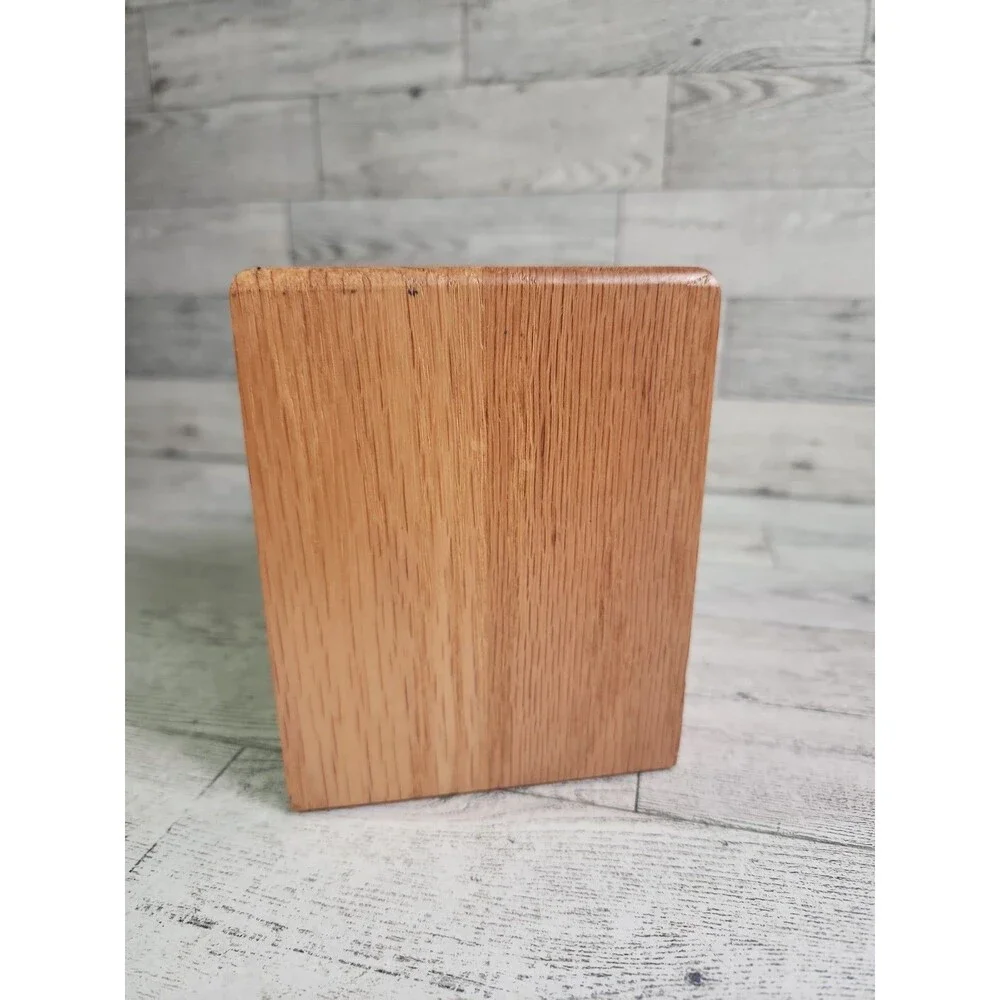 Cutco Wooden Square Utensil Holder Box Caddy Block White Oak 4x4x5 Made in USA